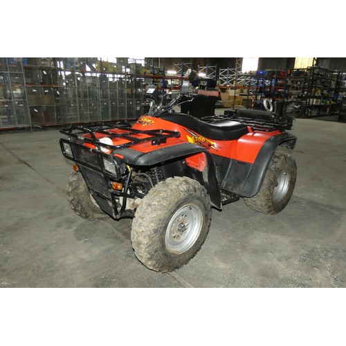 5998 - 1 x Artic Cat 300 4 x 4 quad bike, odometer reads 13,414 miles, 280cc petrol. road registered on reg... 