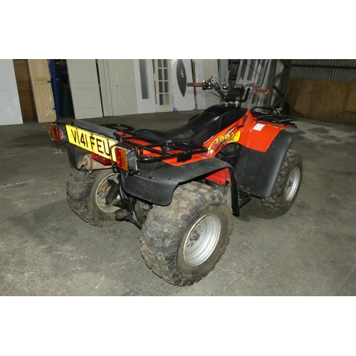 5998 - 1 x Artic Cat 300 4 x 4 quad bike, odometer reads 13,414 miles, 280cc petrol. road registered on reg... 