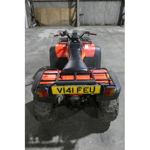 5998 - 1 x Artic Cat 300 4 x 4 quad bike, odometer reads 13,414 miles, 280cc petrol. road registered on reg... 