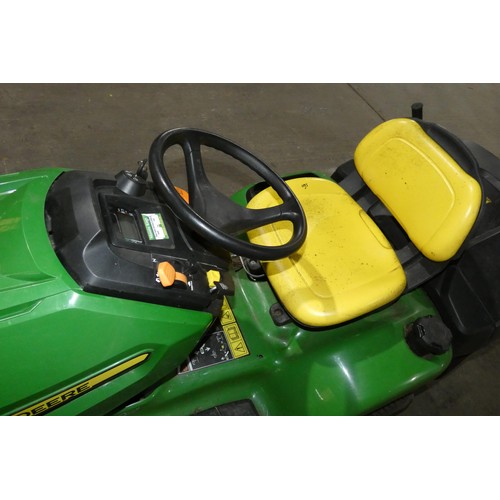 5997 - 1 x John Deere X350R ride on lawn mower with a Kawasaki SRB3/P V-0113 petrol engine manufactured 08/... 