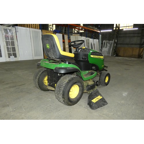 5996 - 1 x John Deere X145 ride on lawn mower with a John Deere 195 500cc petrol engine, digital hour meter... 