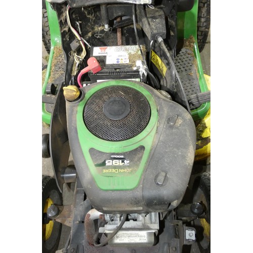 5996 - 1 x John Deere X145 ride on lawn mower with a John Deere 195 500cc petrol engine, digital hour meter... 