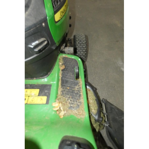 5996 - 1 x John Deere X145 ride on lawn mower with a John Deere 195 500cc petrol engine, digital hour meter... 