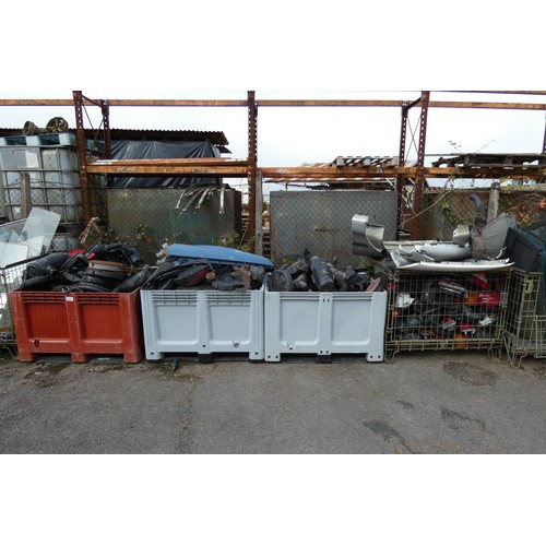 6016 - 4 crates containing a quantity of various vintage car parts, not practical to list in detail so plea... 