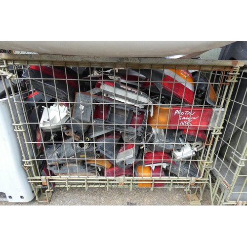 6016 - 4 crates containing a quantity of various vintage car parts, not practical to list in detail so plea... 