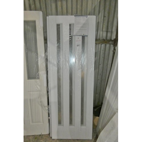 5817 - 2 x Jeld Wen white glazed doors each approx 686 x 1981mm