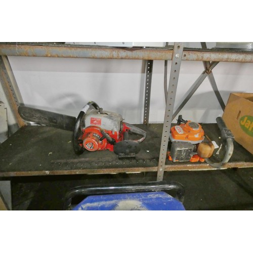 5840 - 1 x Echo petrol engine hedge trimmer and 1 x petrol engine chainsaw (no other details visible)