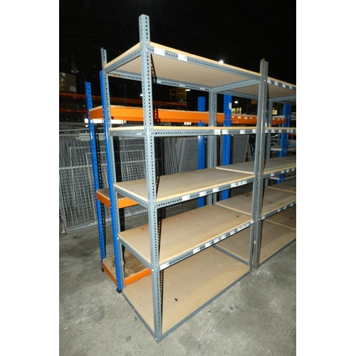 5959 - 1 bay of Dexion bolted stores type racking approx 123cm w x 61cm d x 213cm h with 5 x chipboard shel... 