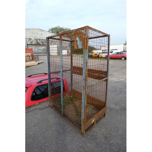 6057 - 1 metal cage with 2 doors measuring approx 120cm x 180cm x 80cm