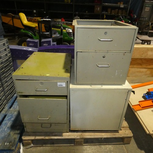 5880 - 3 x various small metal cabinets