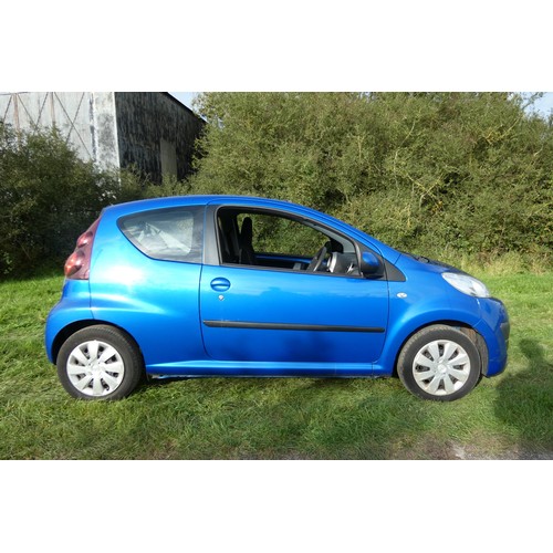 7 - Blue Peugeot 107 active 3 dr hatchback Blue, Reg: WJ13 WLB, 1st reg 31/03/2013, 5 spd manual petrol ... 