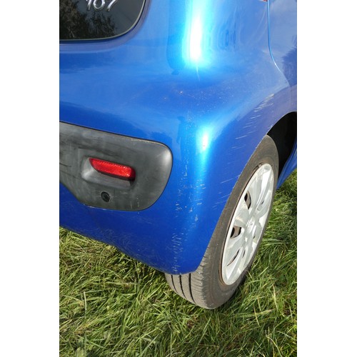 7 - Blue Peugeot 107 active 3 dr hatchback Blue, Reg: WJ13 WLB, 1st reg 31/03/2013, 5 spd manual petrol ... 