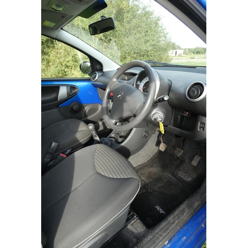 7 - Blue Peugeot 107 active 3 dr hatchback Blue, Reg: WJ13 WLB, 1st reg 31/03/2013, 5 spd manual petrol ... 