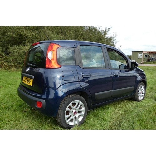 9 - Fiat Panda Lounge 1.2 5dr hatchback, Blue, Reg AX12 BHF, 1st Reg 25/07/2012, 5 spd manual petrol, 12... 