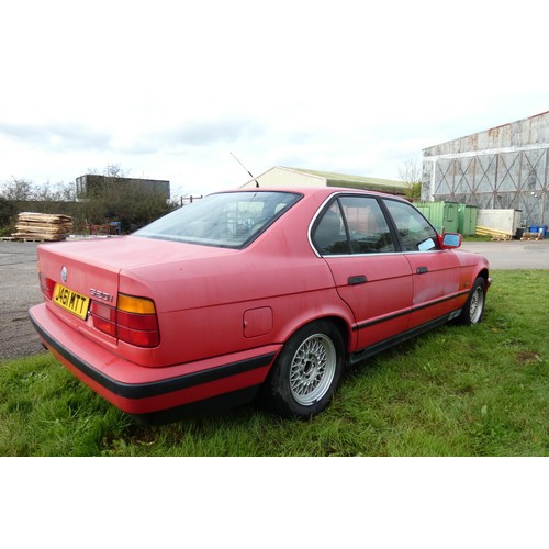 10 - BMW 520i SE 4  dr saloon, Reg  J461 MTT, 17/01/1992, 5 speed manual petrol, Mileage unknown, No MoT,... 