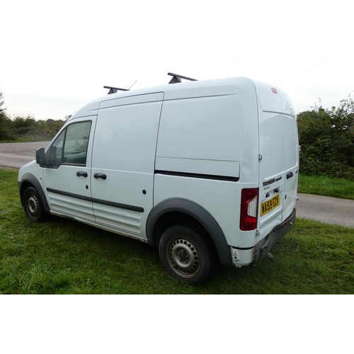 4 - Ford Transit Connect 90 T230 DI High Roof TDCI Van White 90PS, Reg: WA59 EZV, 1st Reg 18/02/2010,  m... 