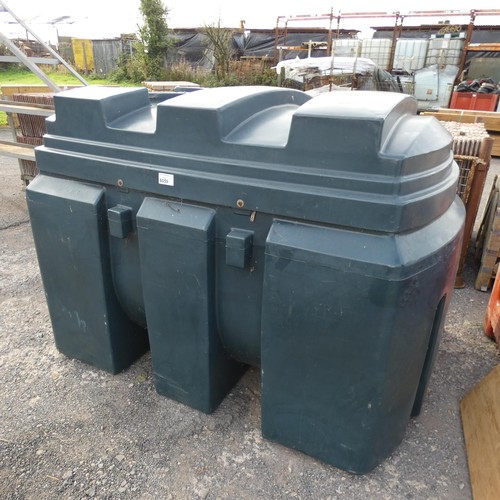 6059 - 1 x Titan green plastic bunded oil tank capacity believed to be 1200L (previously held red diesel)