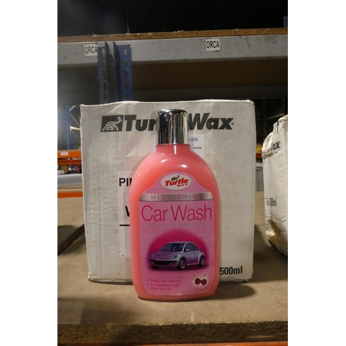 5521 - 12 x 500ml bottles of Turtle Wax pink car wash