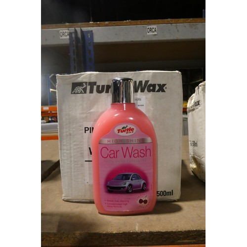 5522 - 12 x 500ml bottles of Turtle Wax pink car wash