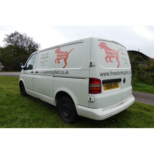 11 - VW  Transporter T28 TDi SWB  84, White panel van, Reg: YD08 UTG, 1st reg 03/03/2008, 5 spd manual Di... 