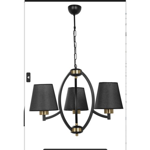 231 - 1 x Robbins 3-light shaded chandelier RRP £135