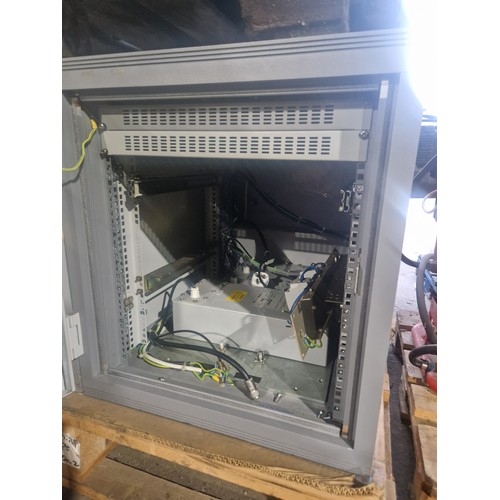 5056 - 1 x ex-MOD Havequick II lockable cabinet containing a high performance two line power filter - unloc... 