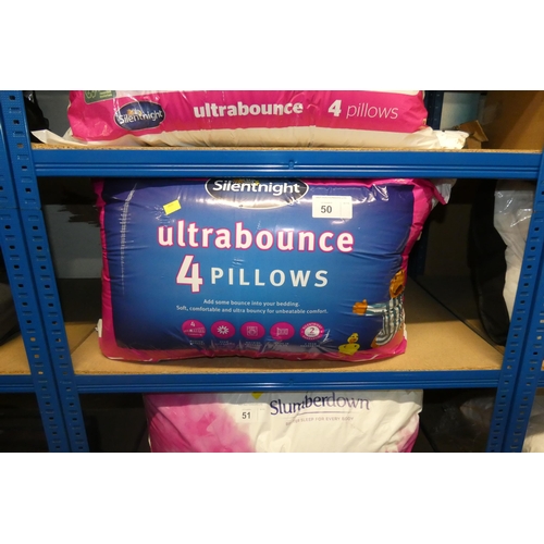 50 - 4 x Silentnight ultra bounce pillows