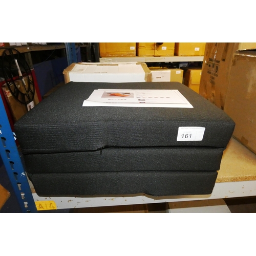 161 - 1 x black folding foam mattress approx 52cm wide x 155cm long RRP region of £45