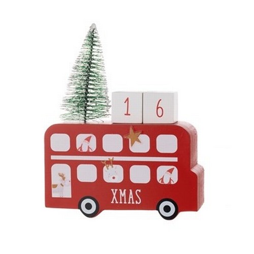 262 - 1 box containing 16 x Shoeless Joe wooden Christmas advent bus with countdown number blocks RRP £8.9... 