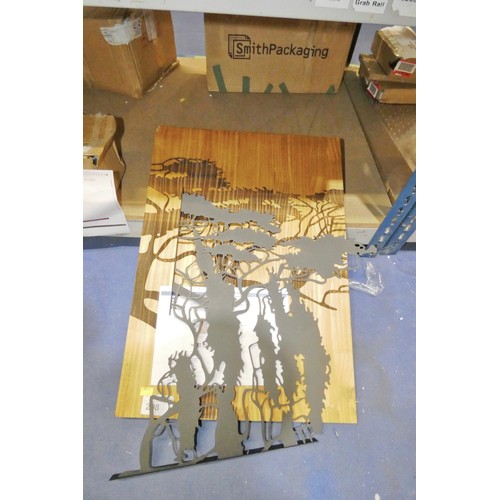 208 - A piece of wood / metal tree wall art RRP £134