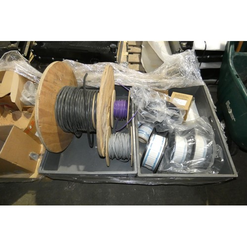 5857 - 1 pallet containing a quantity of various wires / heat shrink. Not practical to list in detail so pl... 