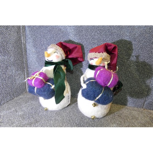 288 - 1 box containing 48 x Shoeless Joe snowman with parcel decorations