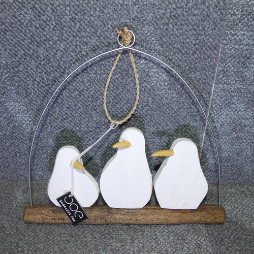 327 - 1 box containing  24 x Shoeless Joe cosy gulls on perch ornaments