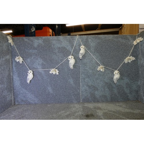 290 - 1 box containing 48  x Shoeless Joe felt snowy owl garlands