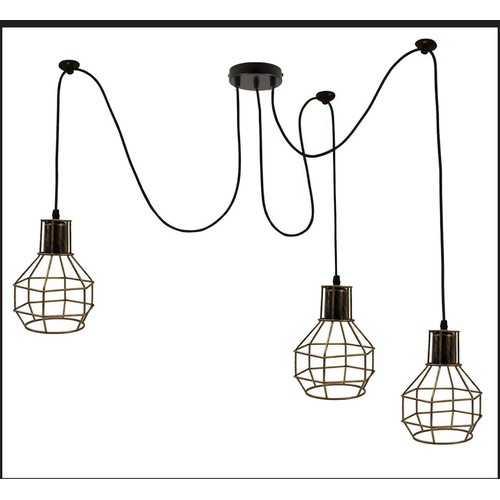 115 - 1 x Barner 3-light geometric chandelier RRP £55