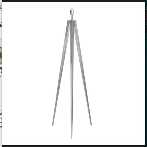 159 - 1 x Elliana 136cm tripod floor lamp base RRP £64 (no shade included)