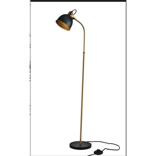 160 - 1 x Macfarland 140cm back and antique brass arched / arc floor lamp RRP £49