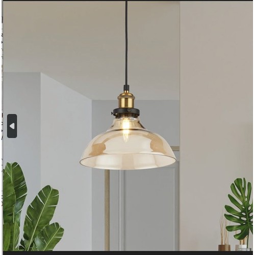 176 - 1 x Crandallwood 1-light single cone pendant light RRP £45