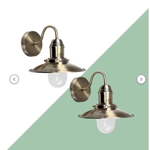 180 - 2 x Cathcart 1-light armed sconce lights RRP £58 each