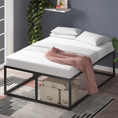 736 - A Dekker Minimal metal 4 ft 6 inch bed frame 46cm high RRP £129. Supplied in one box and No mattress... 