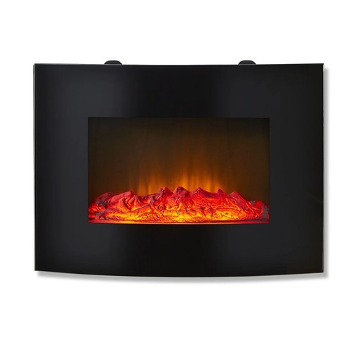 591 - An electric curved glass fireplace by Warmlite 2kw boxed - trade