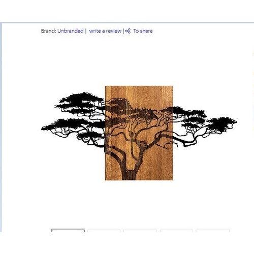 208 - A piece of wood / metal tree wall art RRP £134