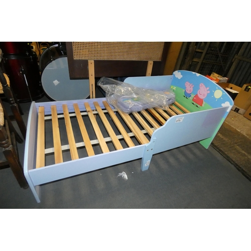 2173 - A Pepper Pig child size bed frame (no mattress included) approx 145 x 70cm