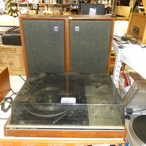 2428 - A vintage stereo system by ITT type Twelve Fifty and 2 x Dynotron speakers type LS 1434