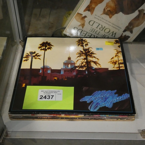 2437 - A small quantity of LP records including The Eagles Hotel California, Frank Zappa, Elvis Blue Hawaii... 