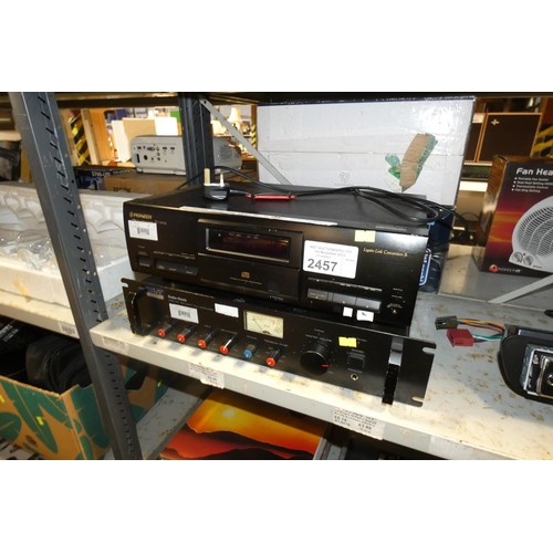 2457 - A radio shack 100w PA amplifier and a Pioneer CD player - trade