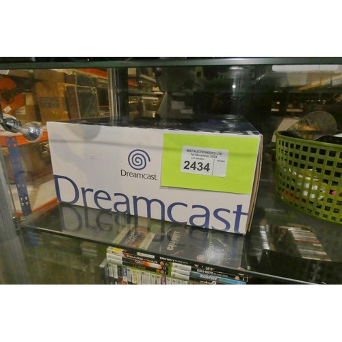 2434 - A boxed Sega Dreamcast console, unused, box has been opened to check contents - trade