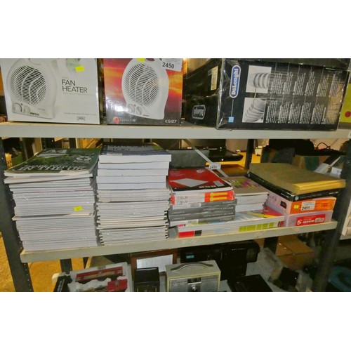 2451 - A quantity of various office related items including paper, note books etc, contents of 1 shelf