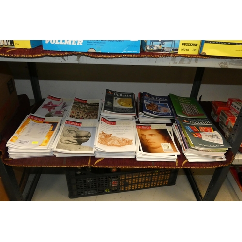 3073 - A quantity of British Philatelic Society bulletin magazines (one shelf)