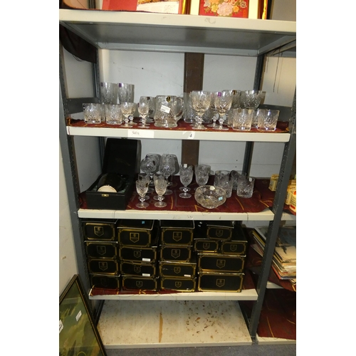 3080 - A collection of Edinburgh crystal drinking glasses and stem glasses etc with original boxes (three s... 